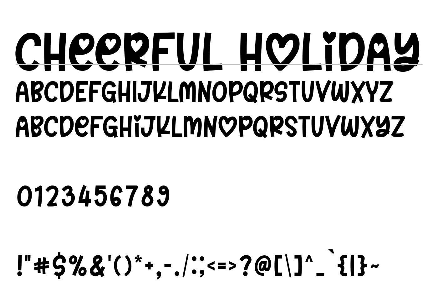 Cheerful Holiday Font preview