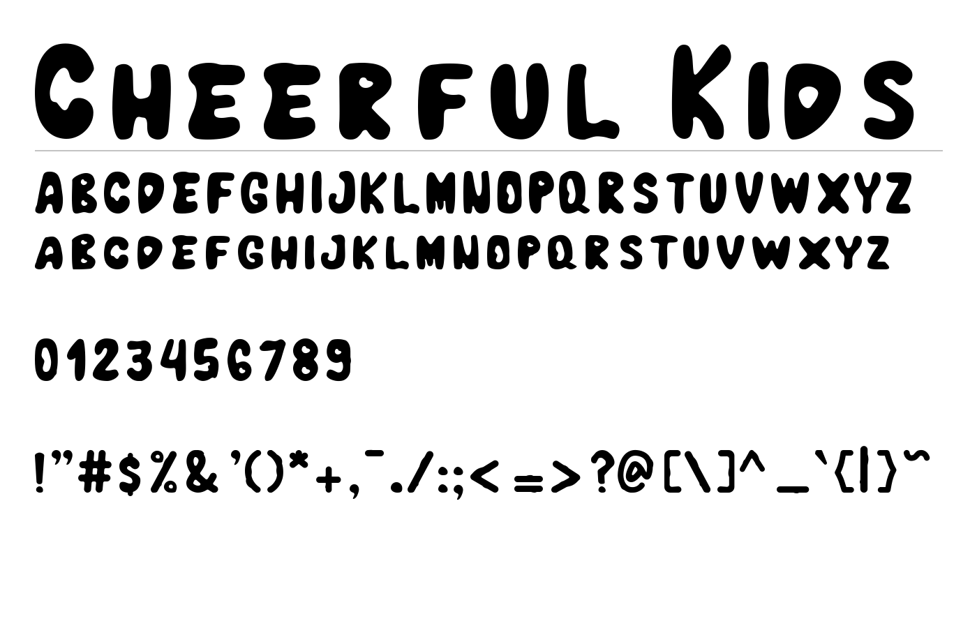 Cheerful Kids Font preview