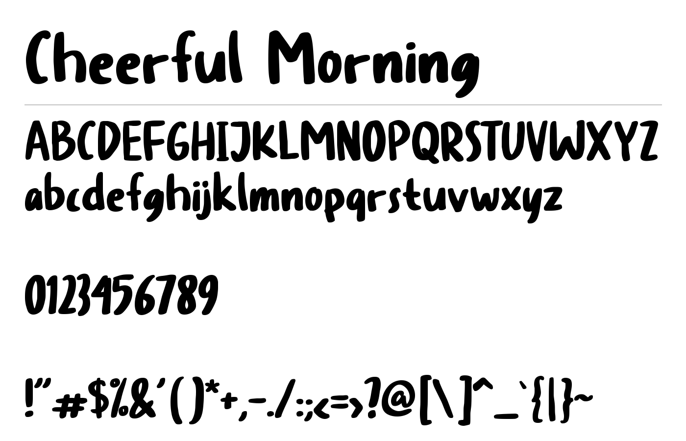 Cheerful Morning Font preview
