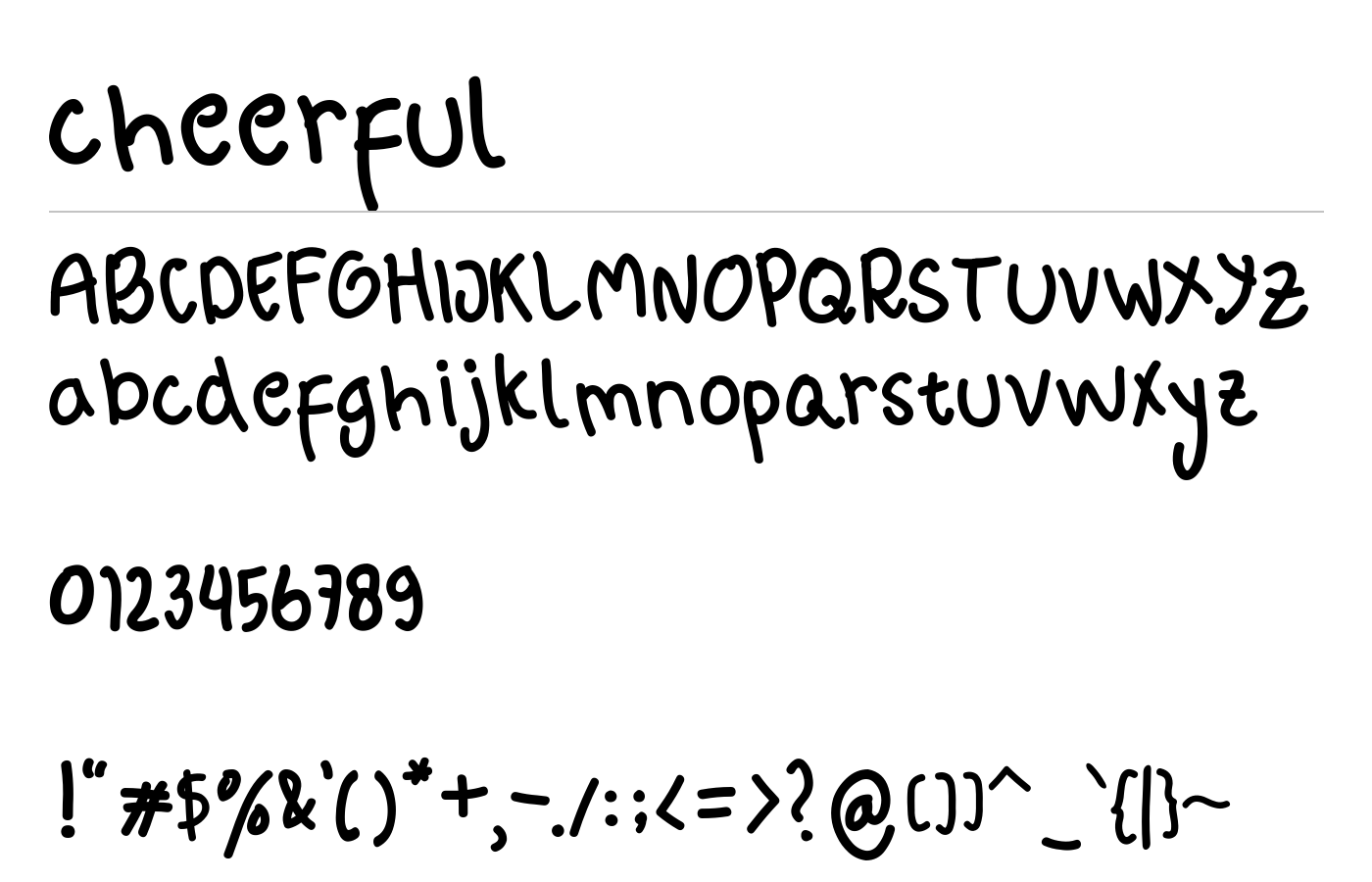 cheerful Font preview