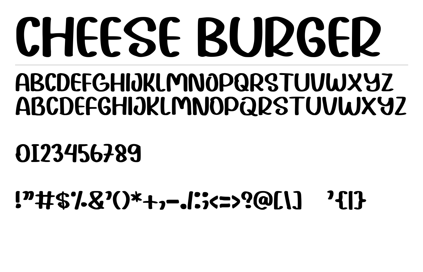 Cheese Burger Font preview