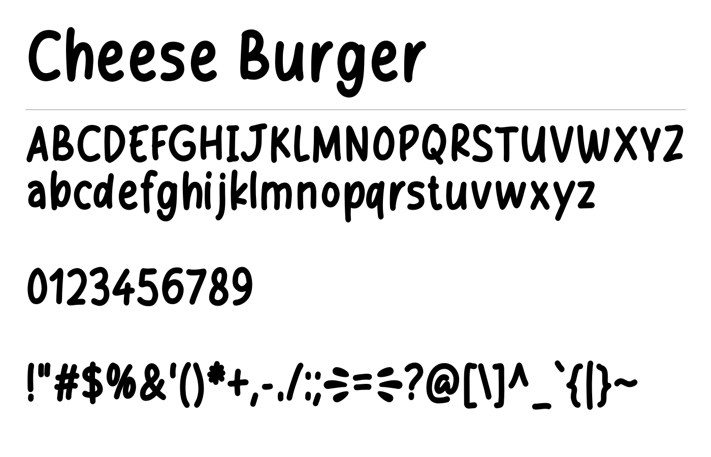Cheese Burger Font preview