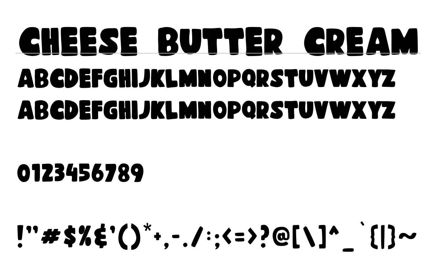 Cheese Butter Cream Font preview