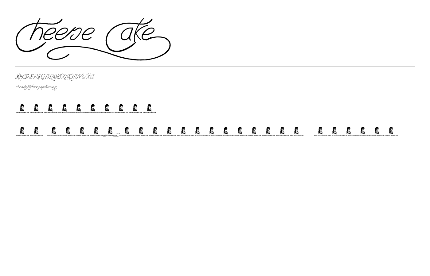 Cheese Cake) Font preview