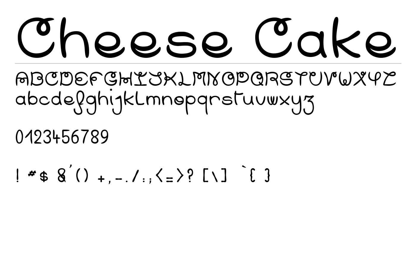 Cheese Cake Font preview