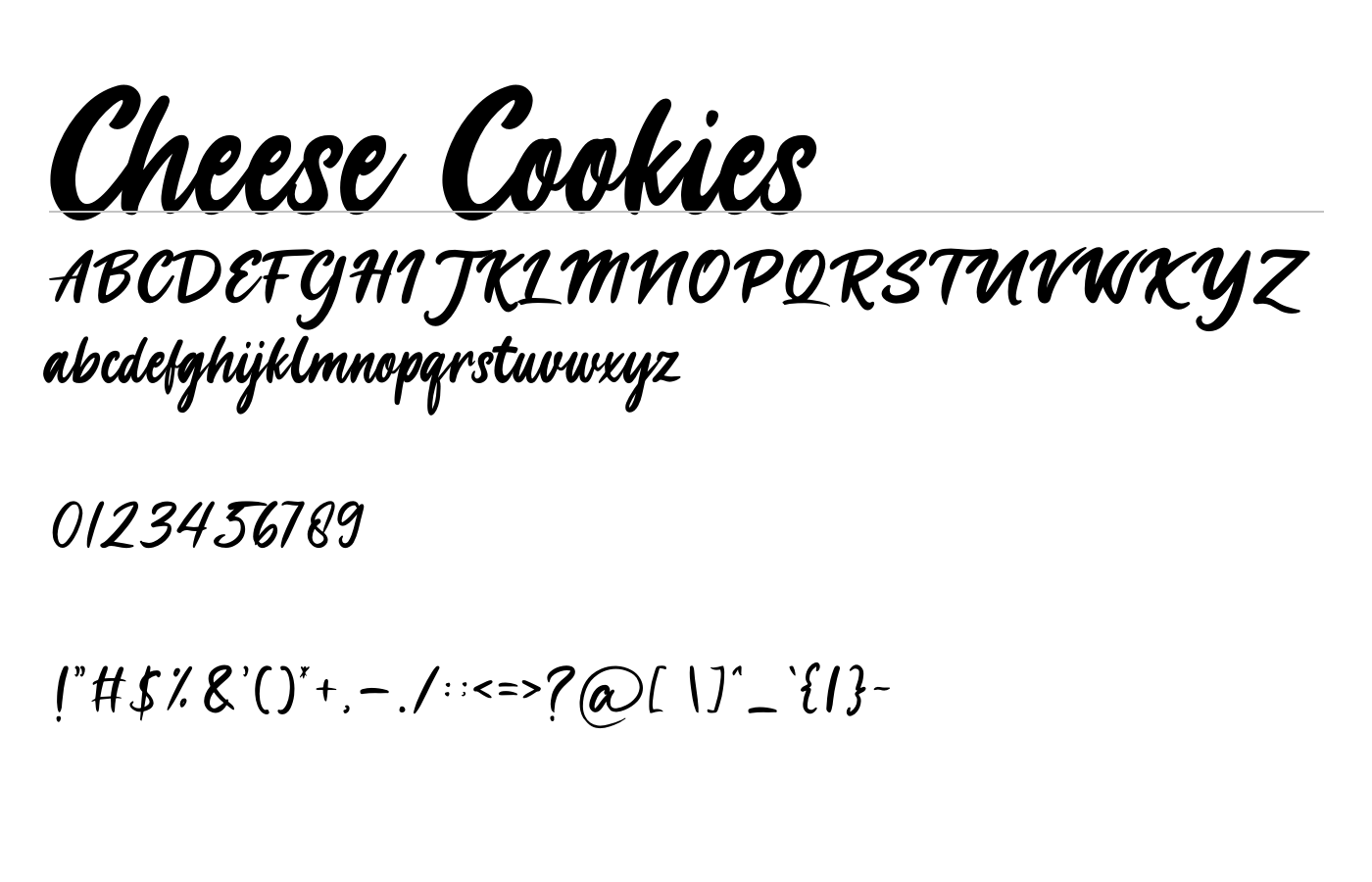 Cheese Cookies Font preview