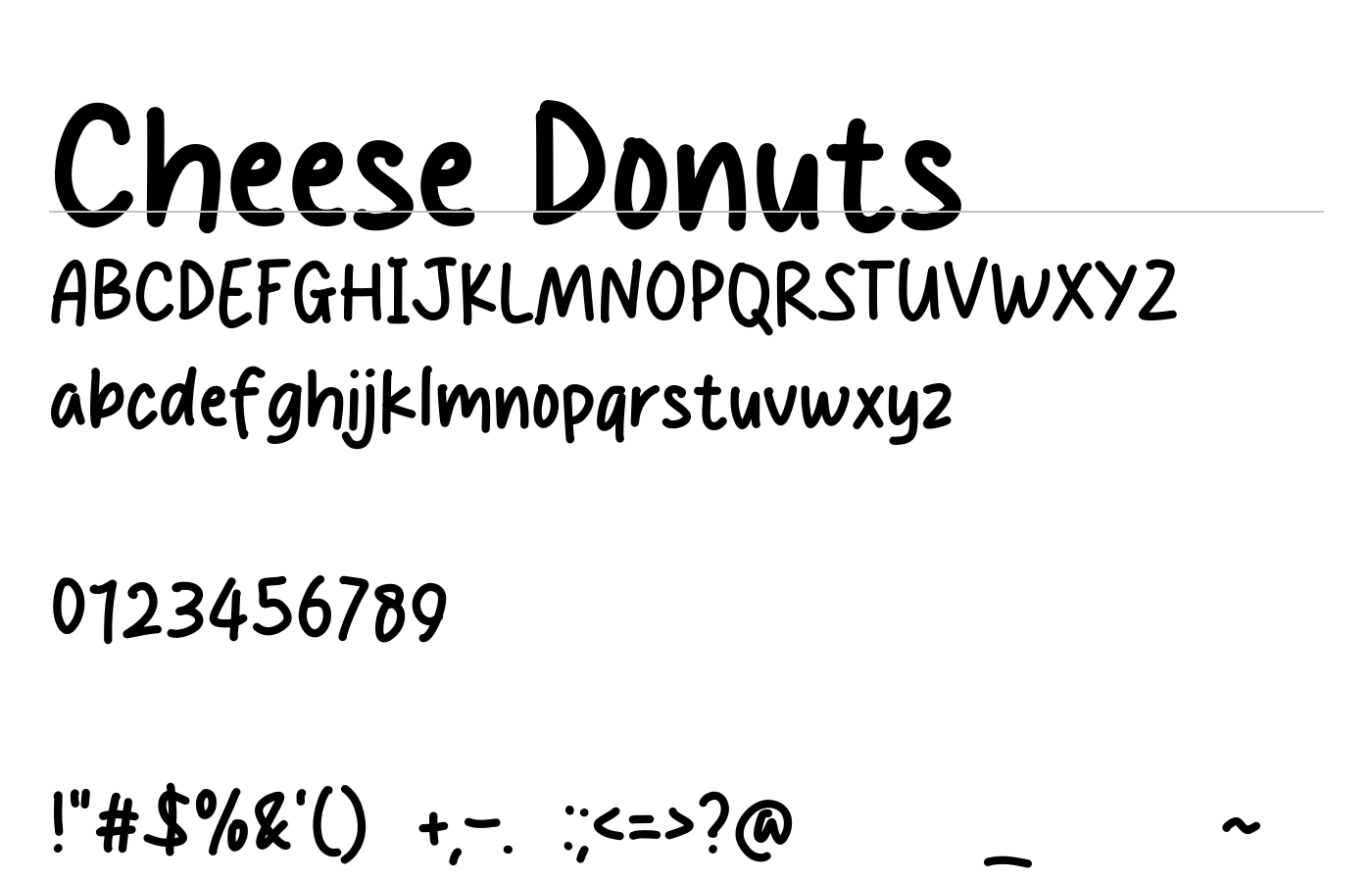 Cheese Donuts Font preview