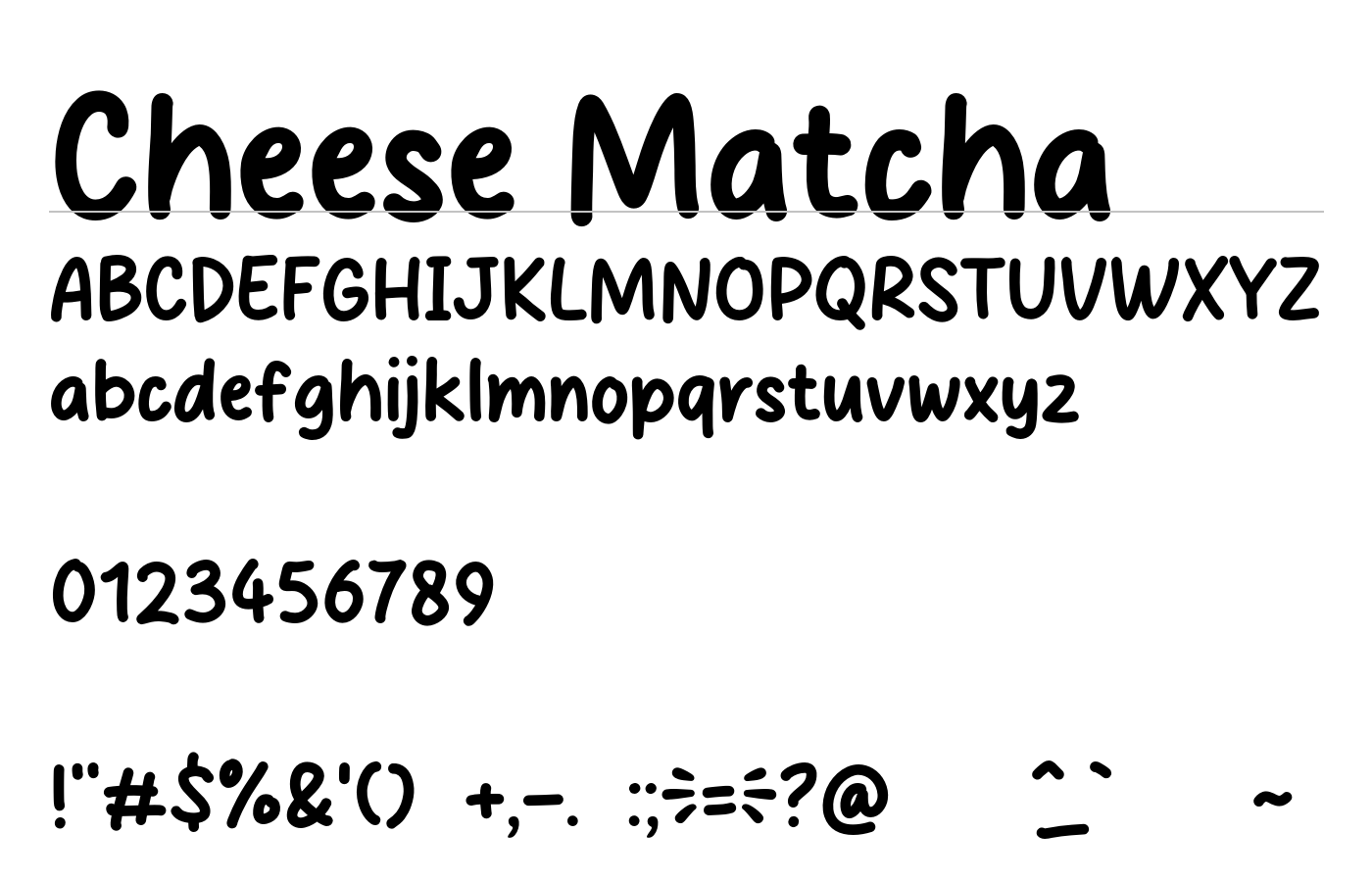 Cheese Matcha Font preview