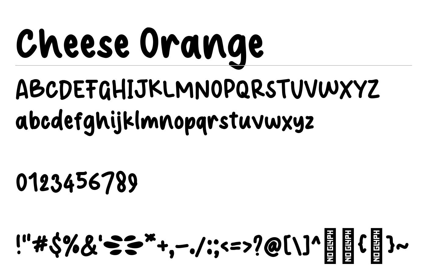 Cheese Orange Font preview