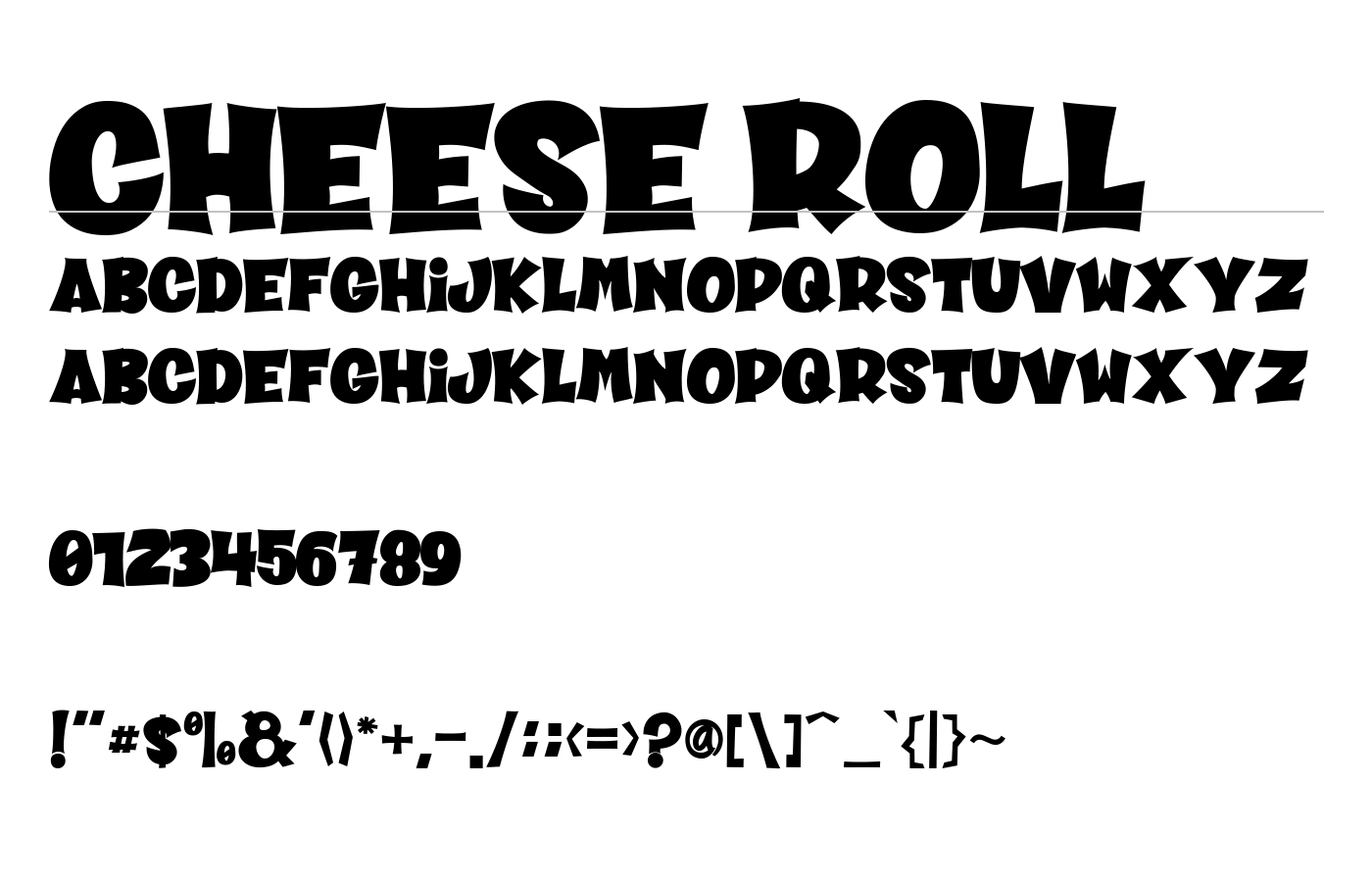 CHEESE ROLL Font preview