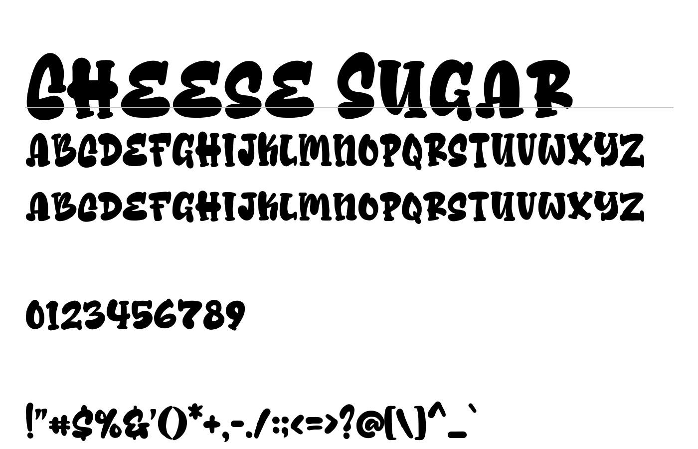 Cheese Sugar Font preview