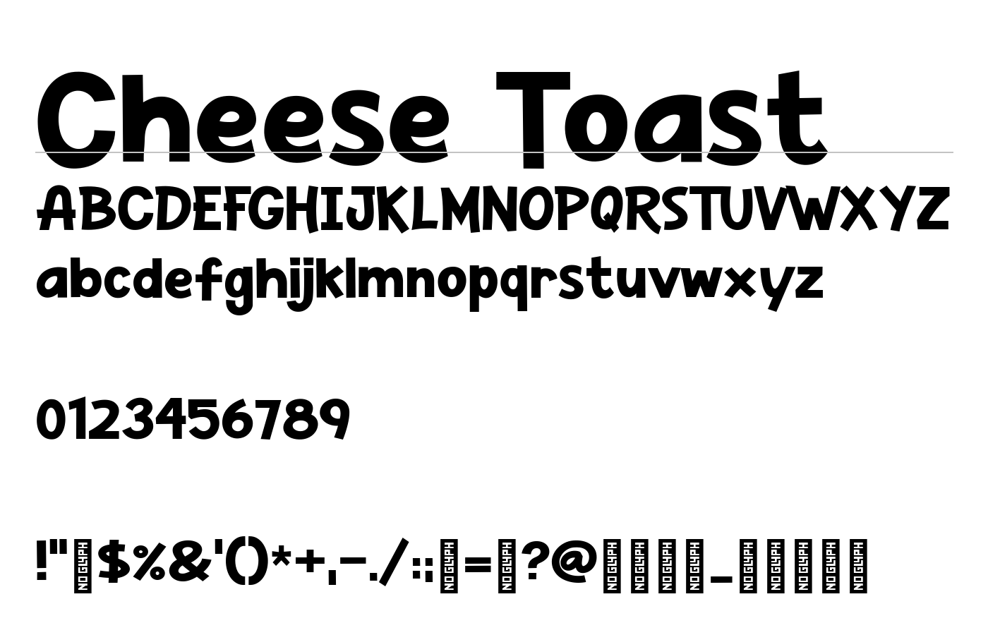 Cheese Toast Font preview