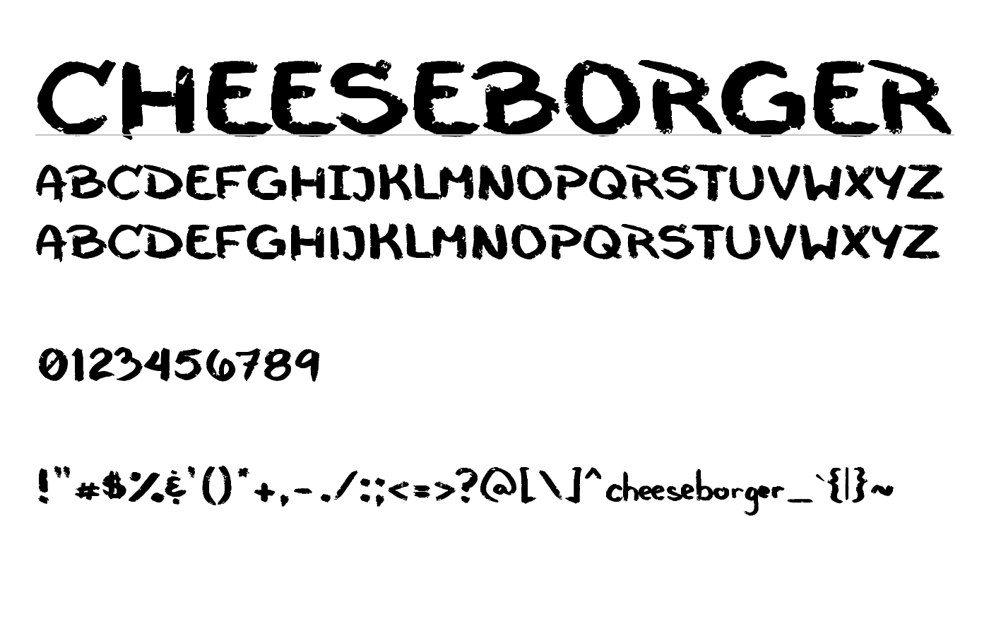cheeseborger Font preview