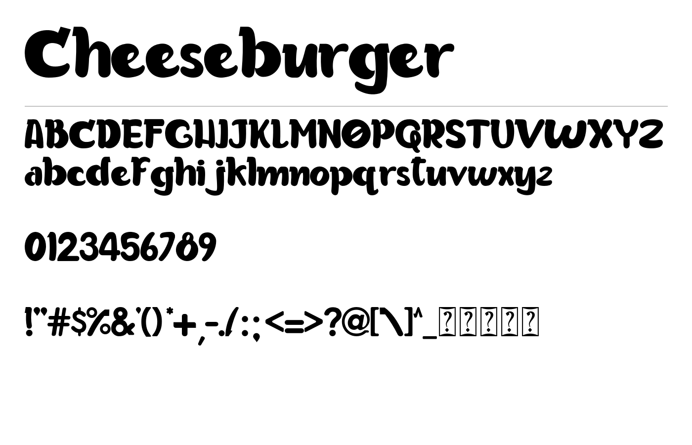 Cheeseburger Font preview