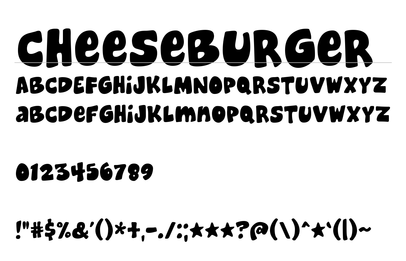 Cheeseburger Font preview
