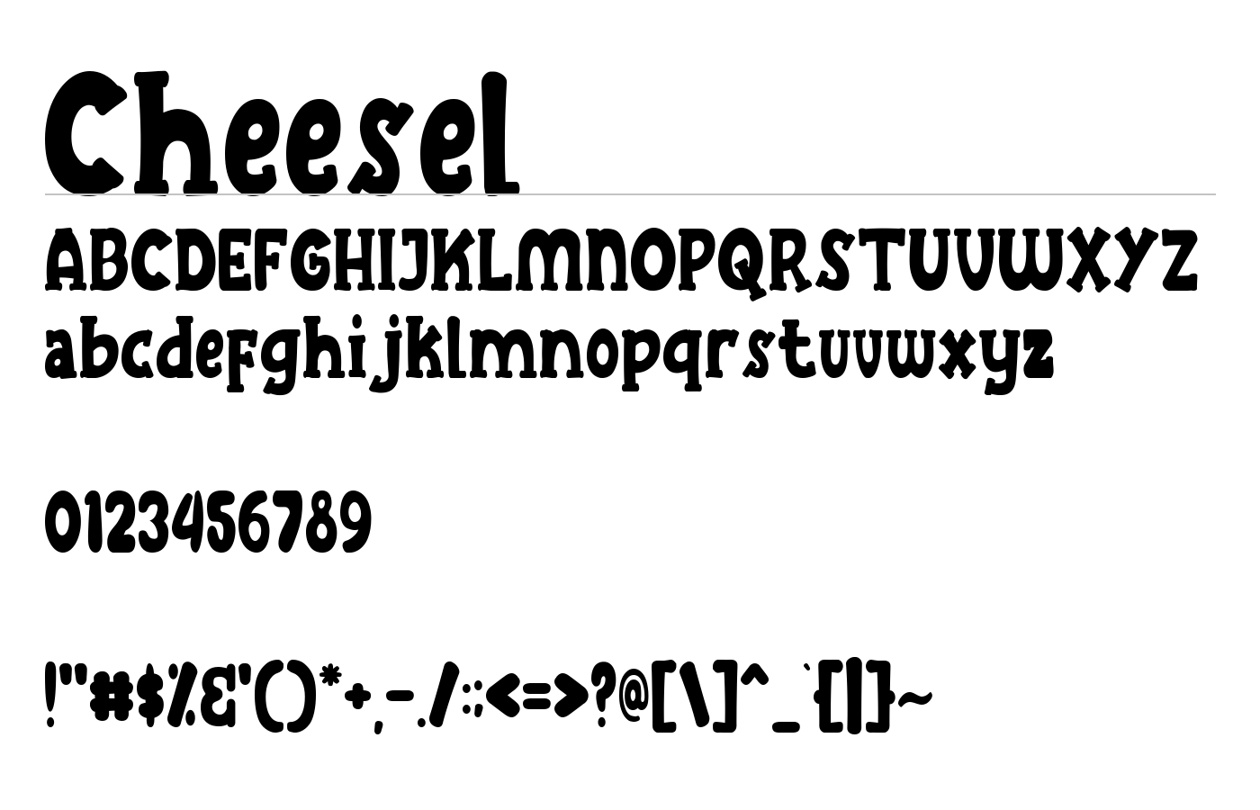 Cheesel Font preview