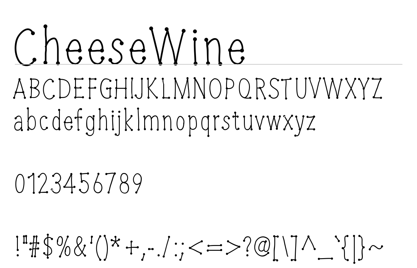 CheeseWine Font preview