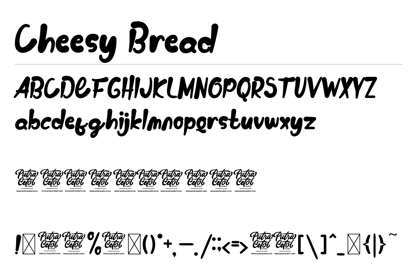 Cheesy Bread Font preview