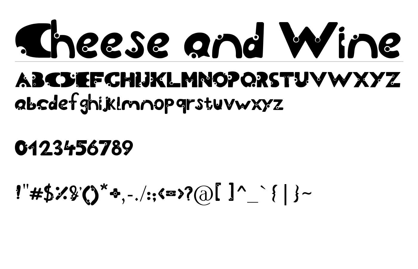 Cheesy Font preview