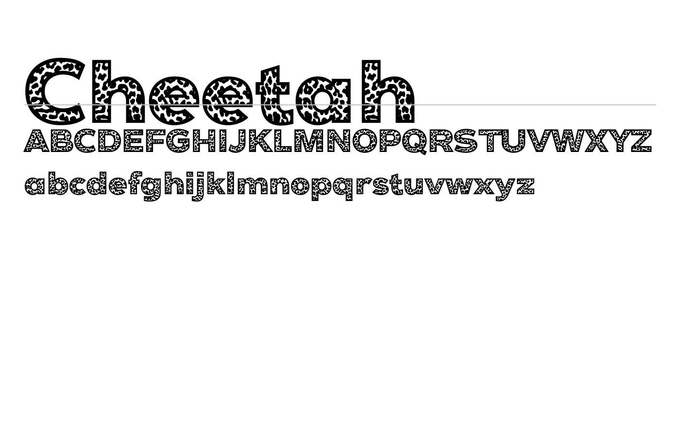 Cheetah Font preview