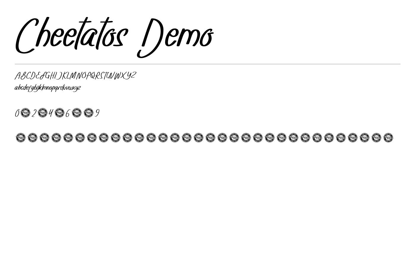 Cheetatos Demo Font preview