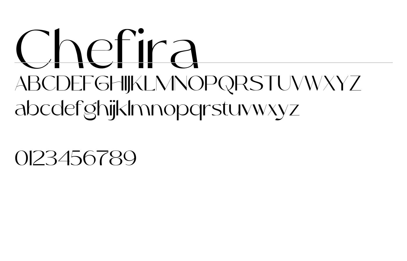 Chefira Font preview