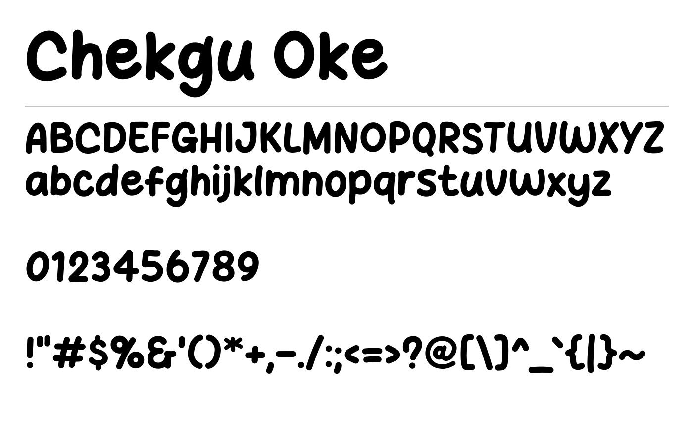 Chekgu Oke Font preview