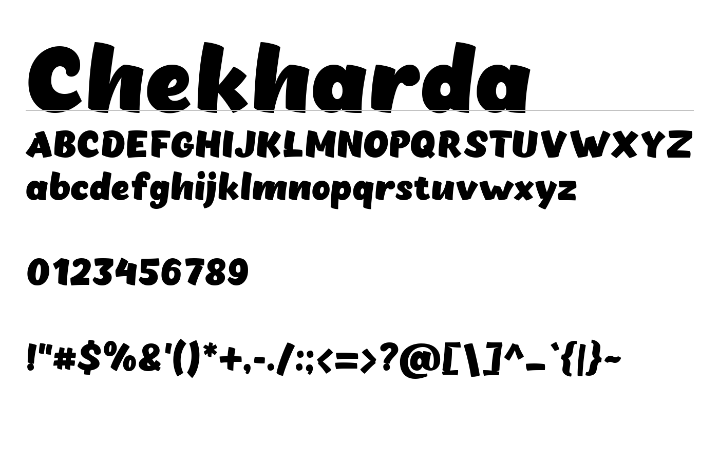 Chekharda Font preview