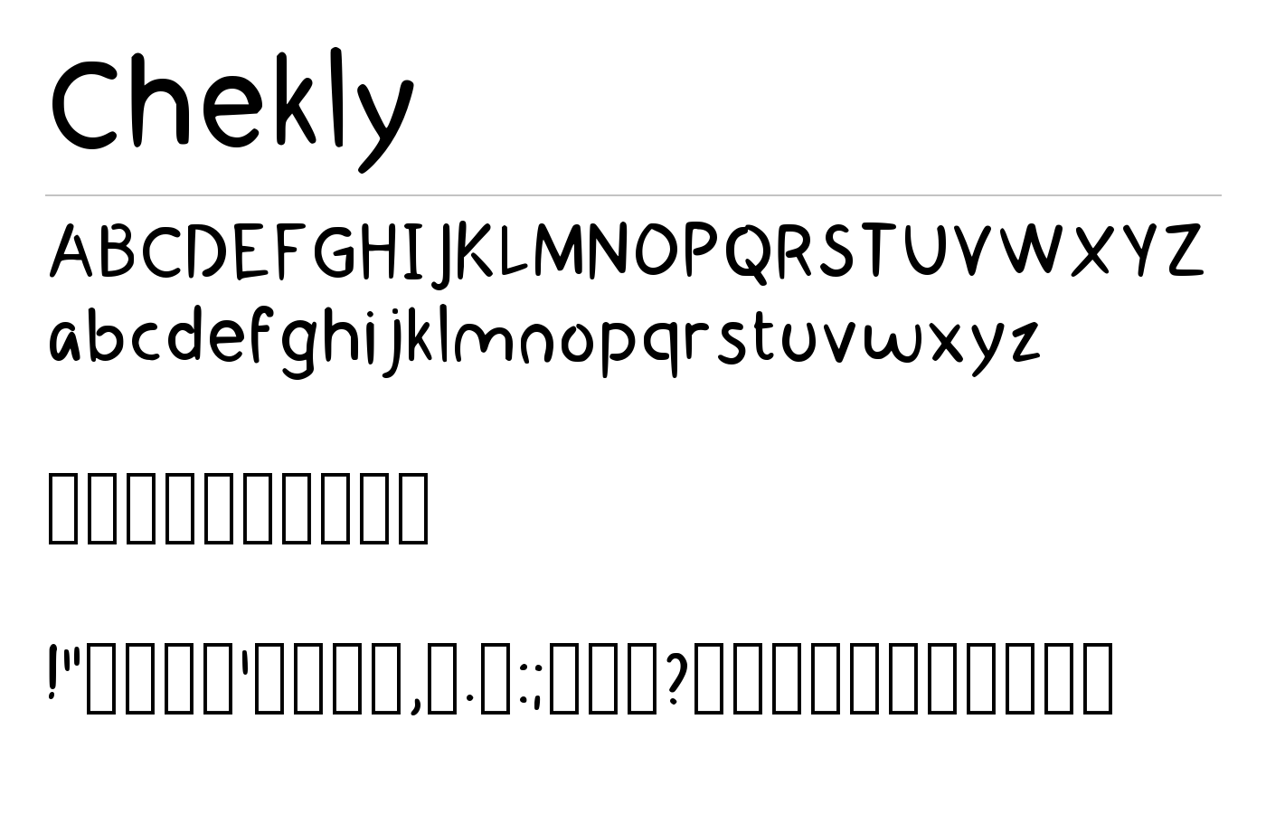 Chekly Font preview