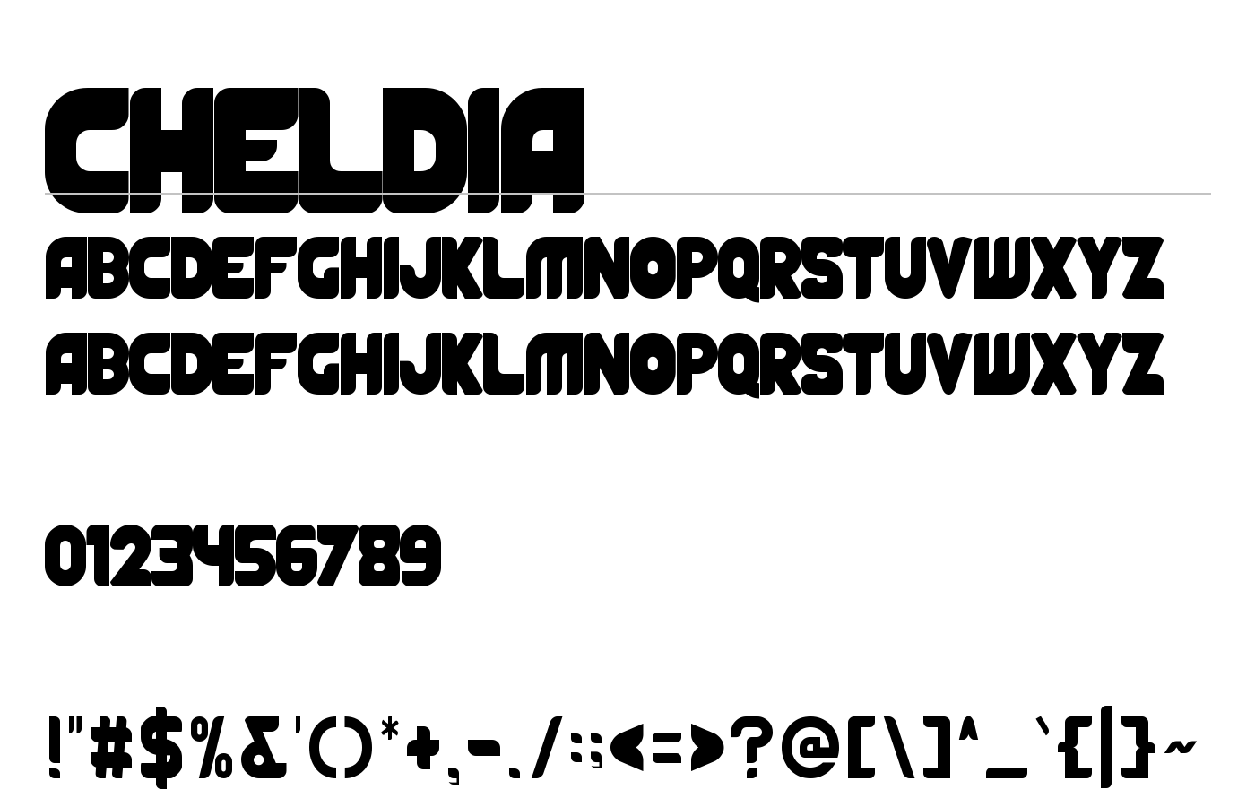 Cheldia Font preview