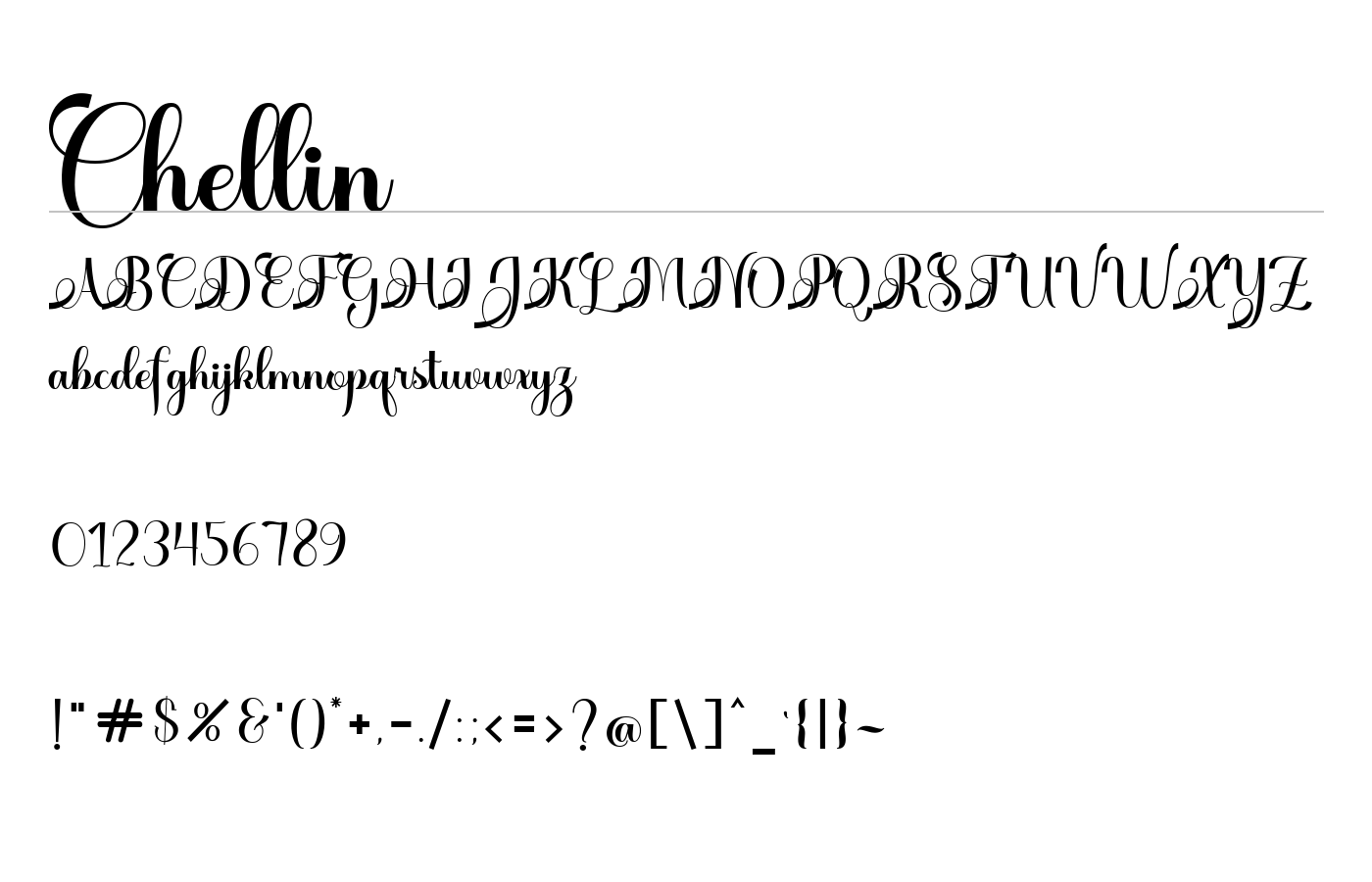 Chellin Font preview