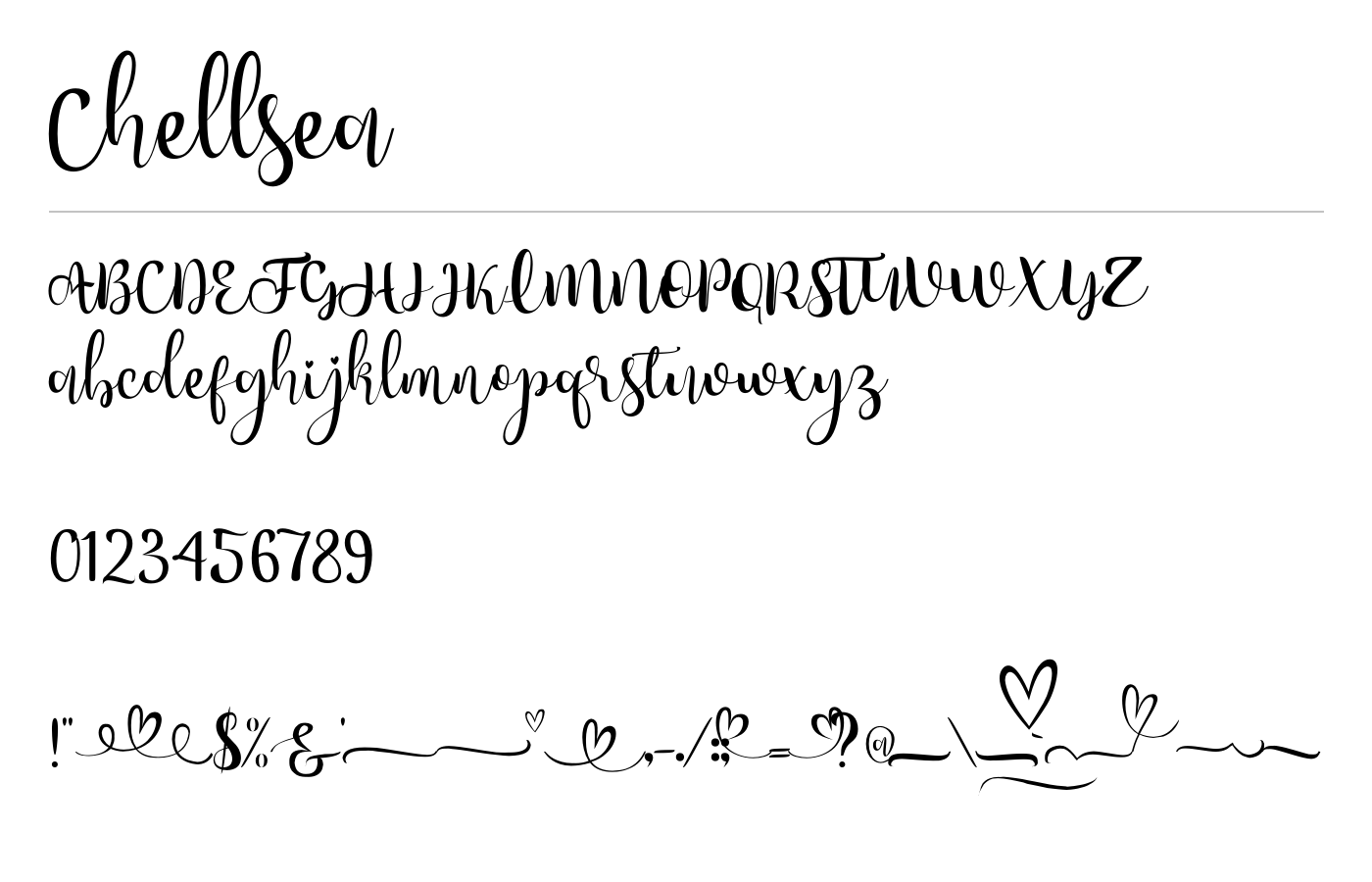 Chellsea Font preview