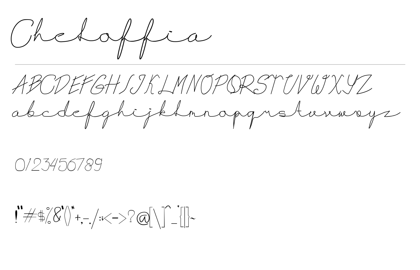 Cheloffia Font preview