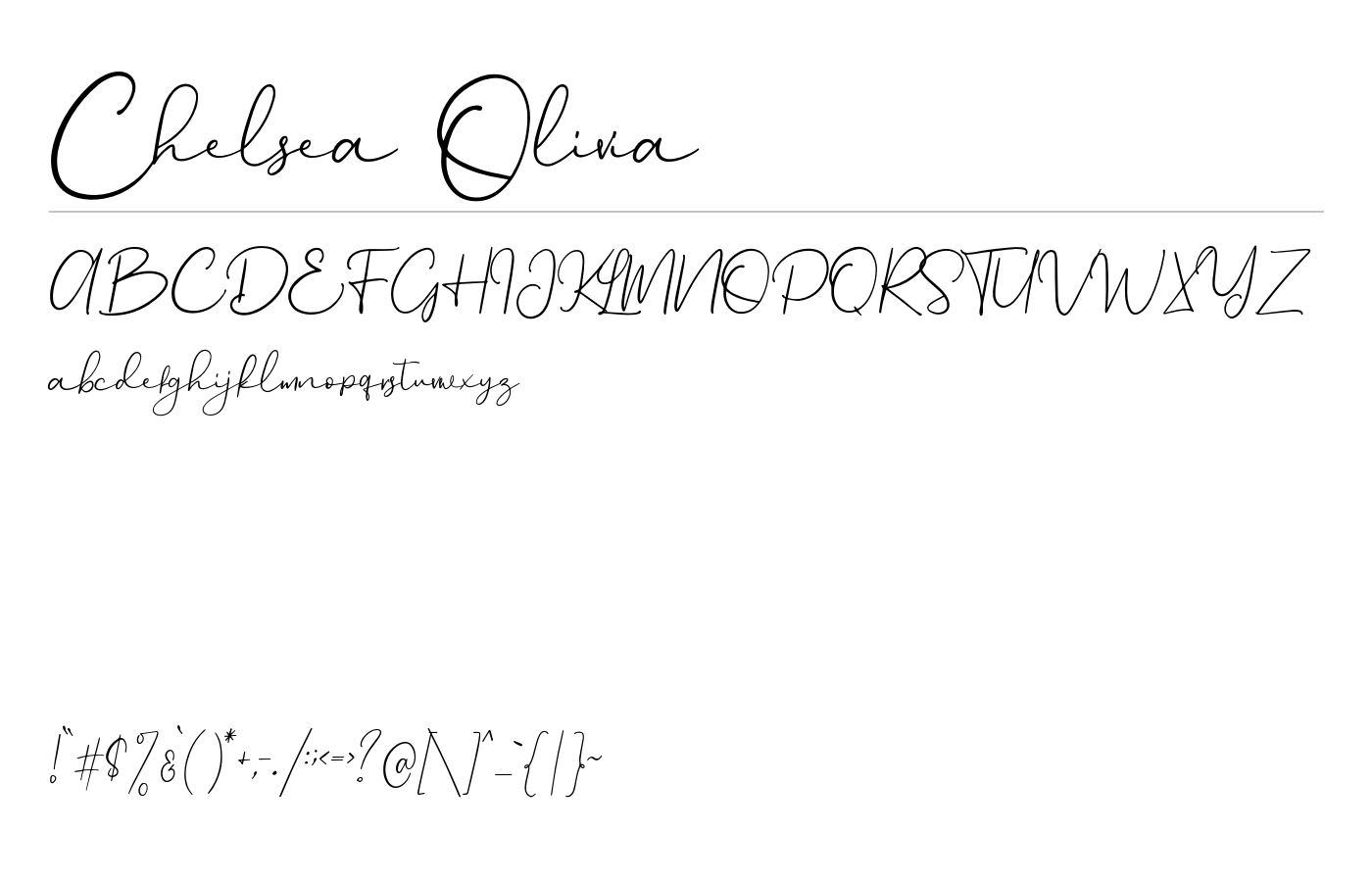 Chelsea Olivia Font preview