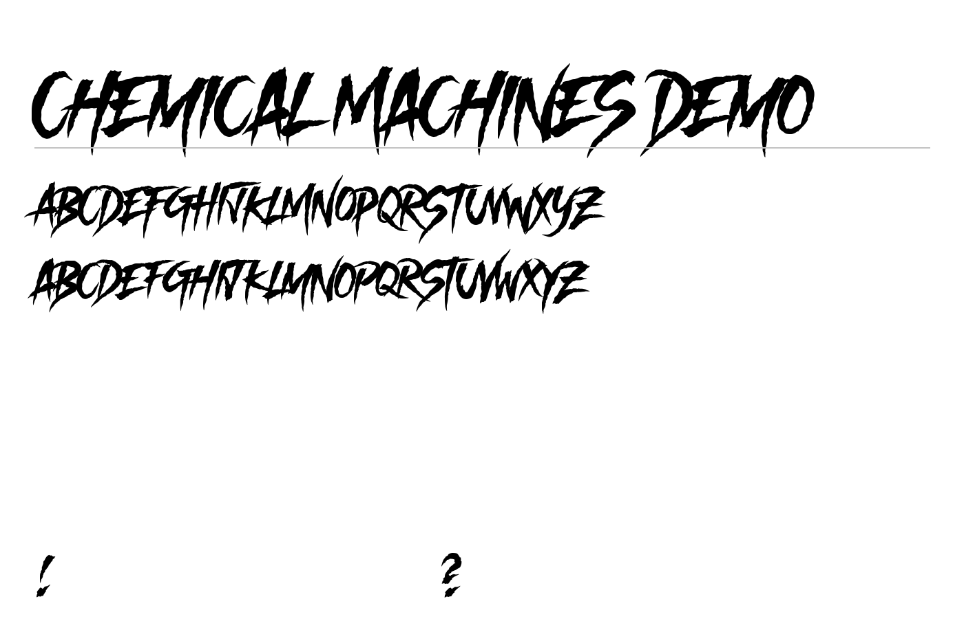 Chemical Machines Demo Font preview