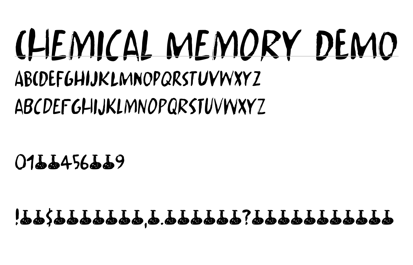 Chemical Memory DEMO Font preview