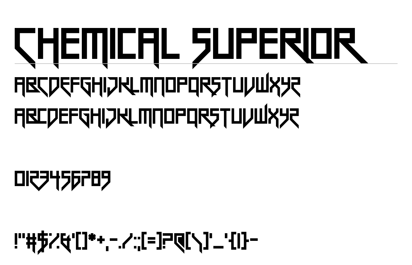 Chemical Superior Font preview