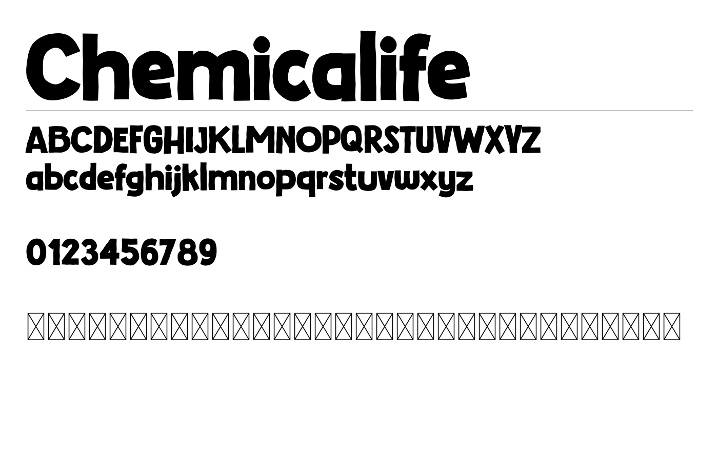 Chemicalife Font preview