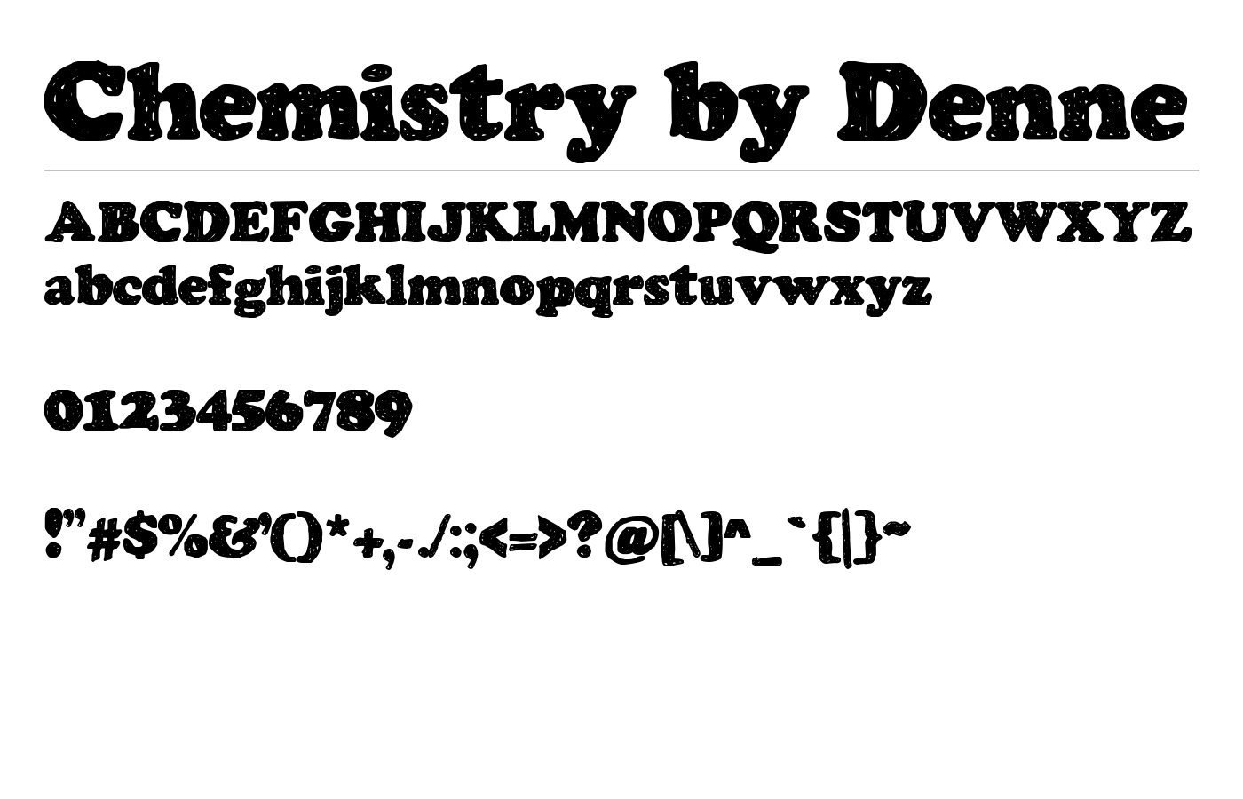 Chemistry by Denne Font preview