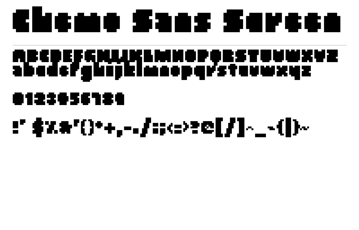 Chemo Sans Screen Font preview