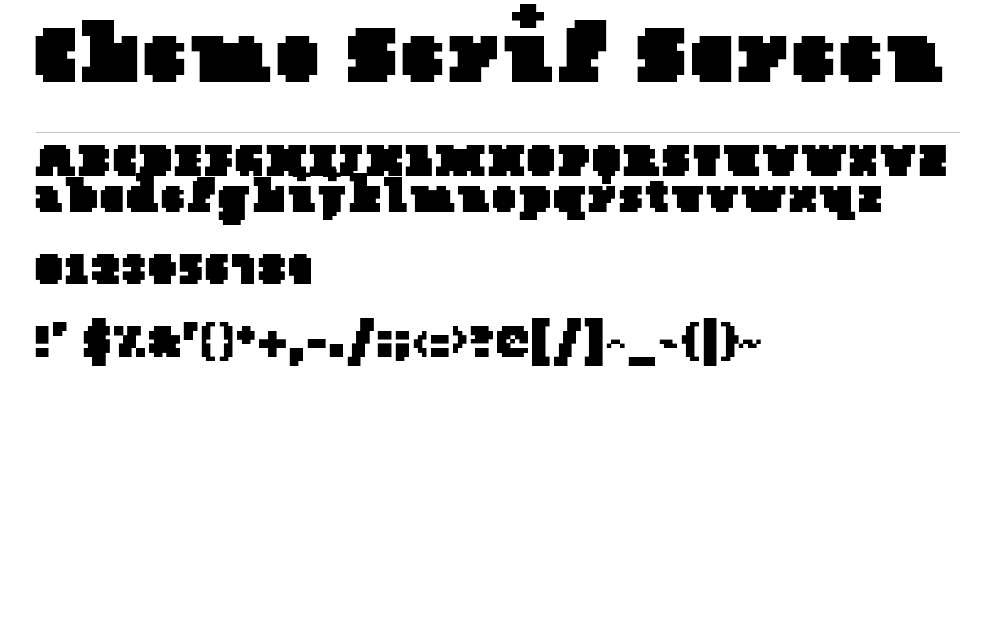 Chemo Serif Screen Font preview