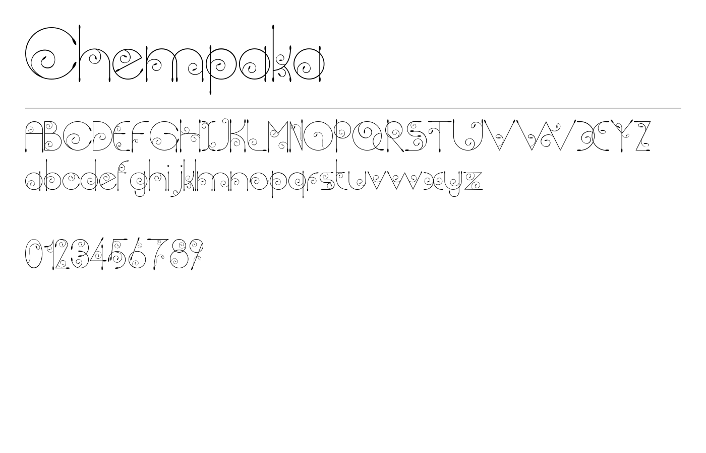 Chempaka Ranting Simpul Font preview