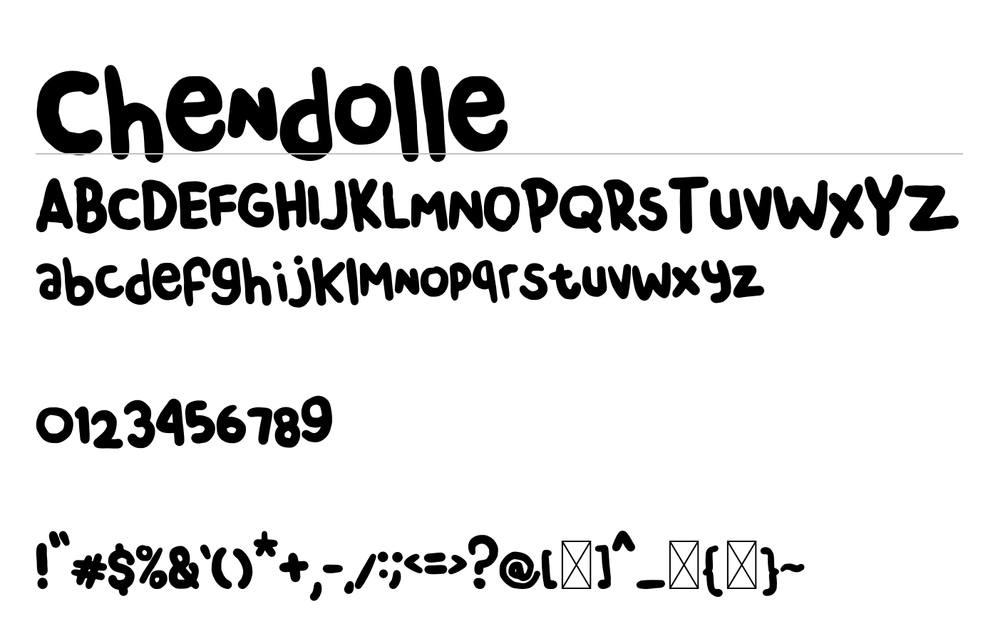 Chendolle Font preview