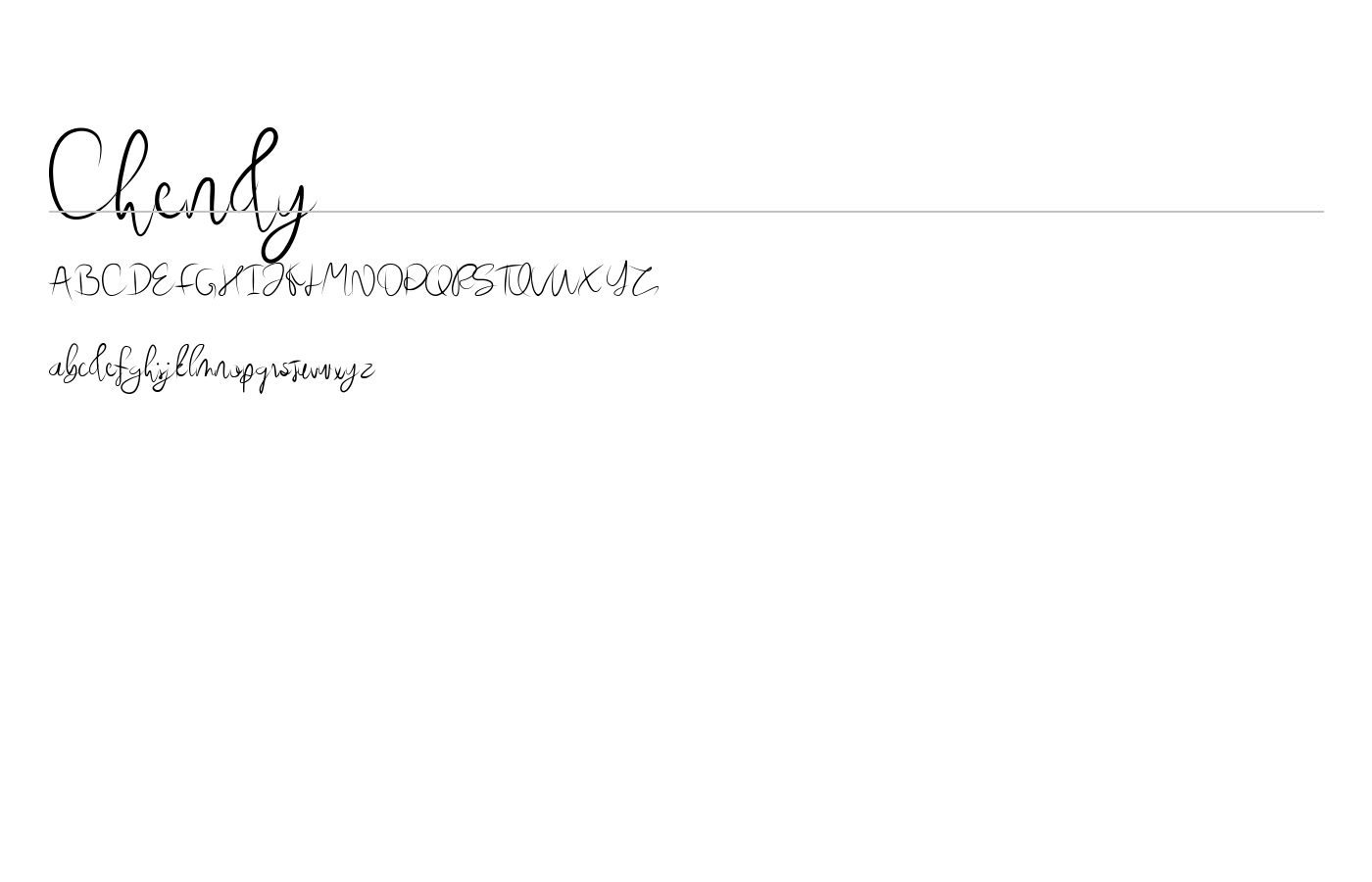 Chendy Font preview
