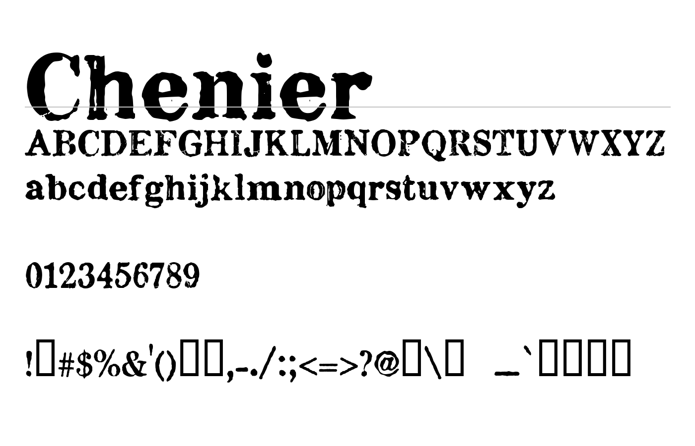 Chenier Font preview