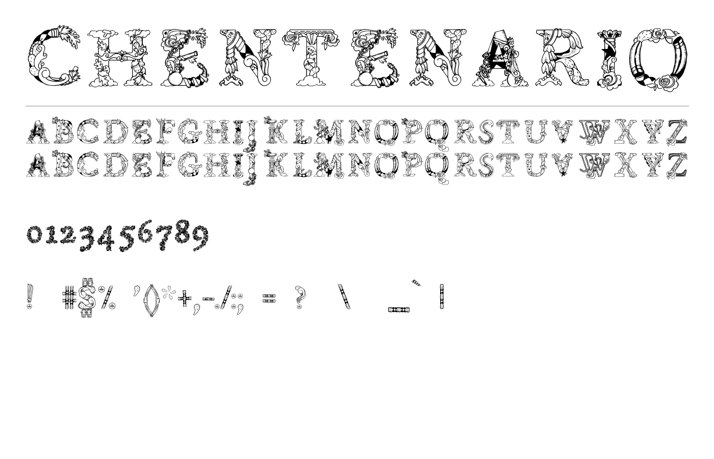 Chentenario Font preview
