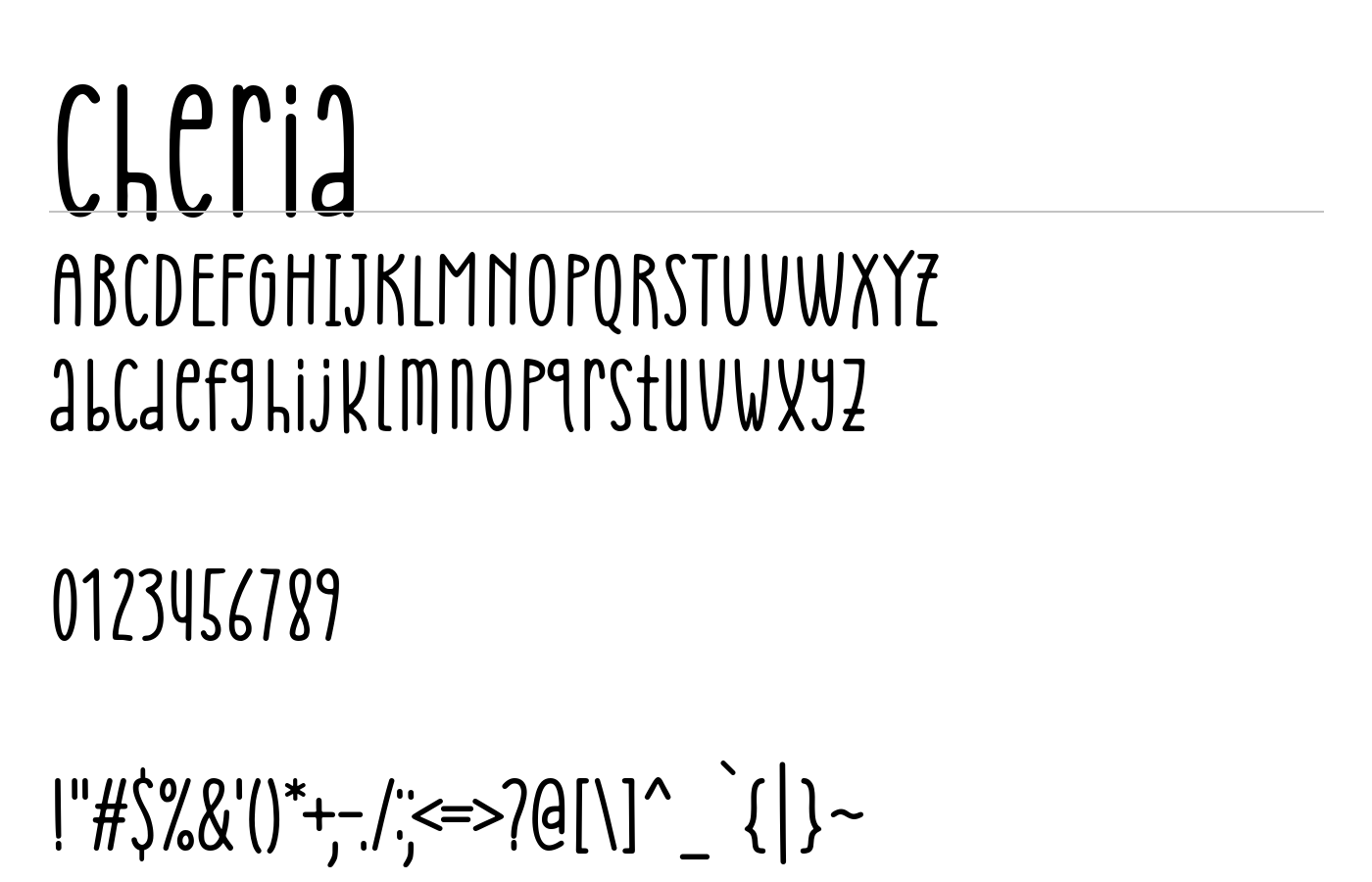 Cheria Font preview