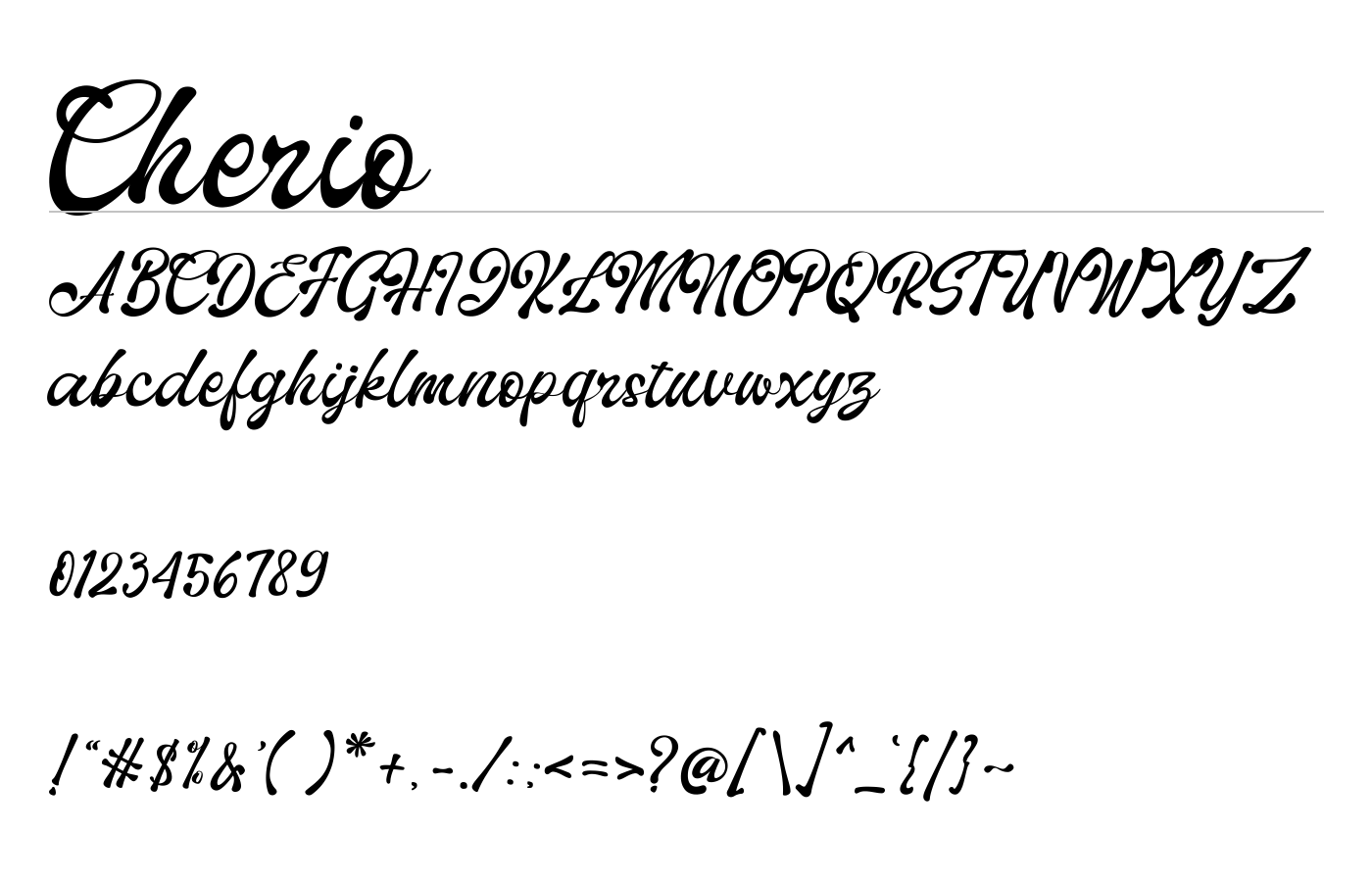 Cherio Font preview
