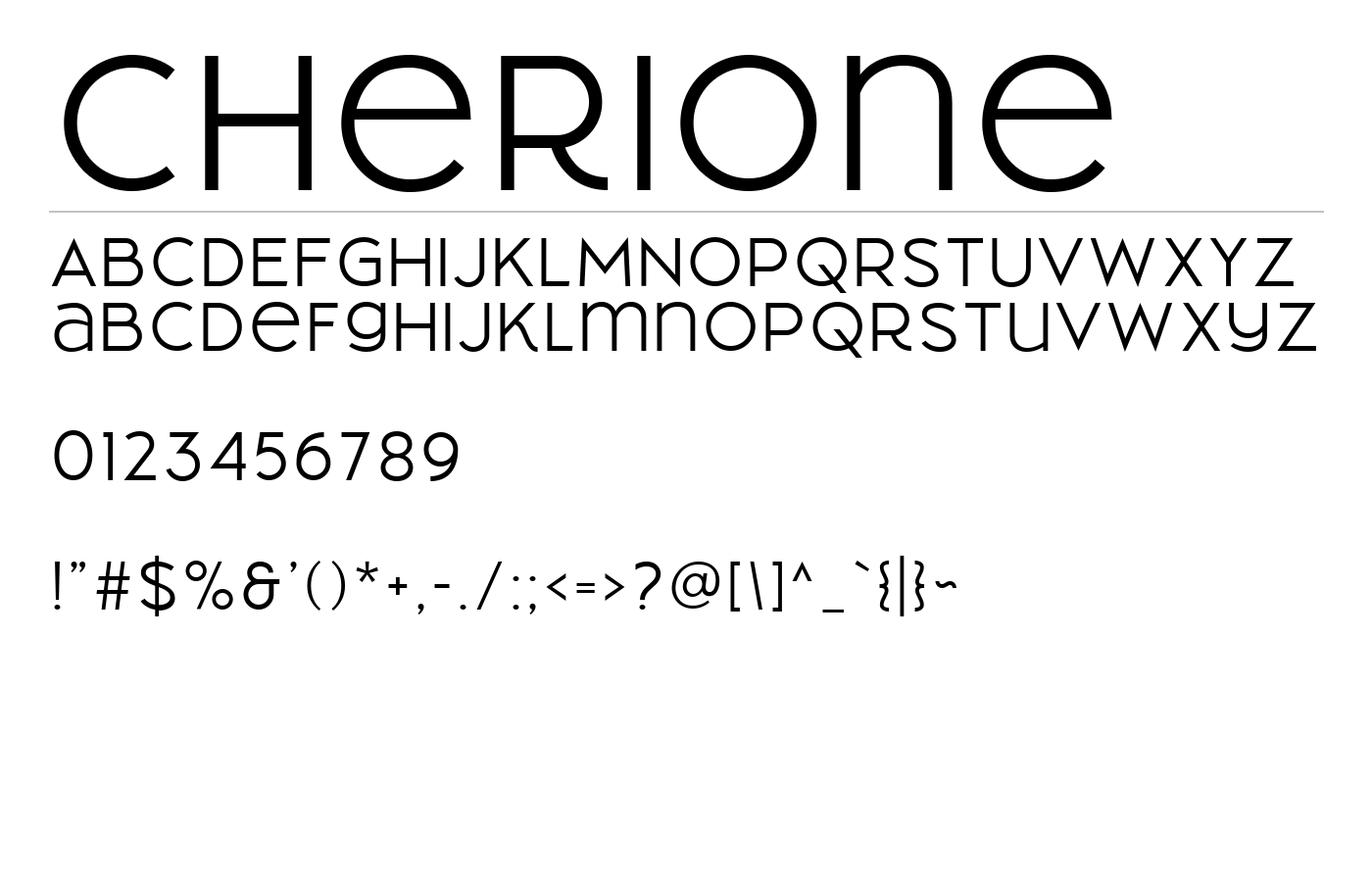 Cherione Font preview