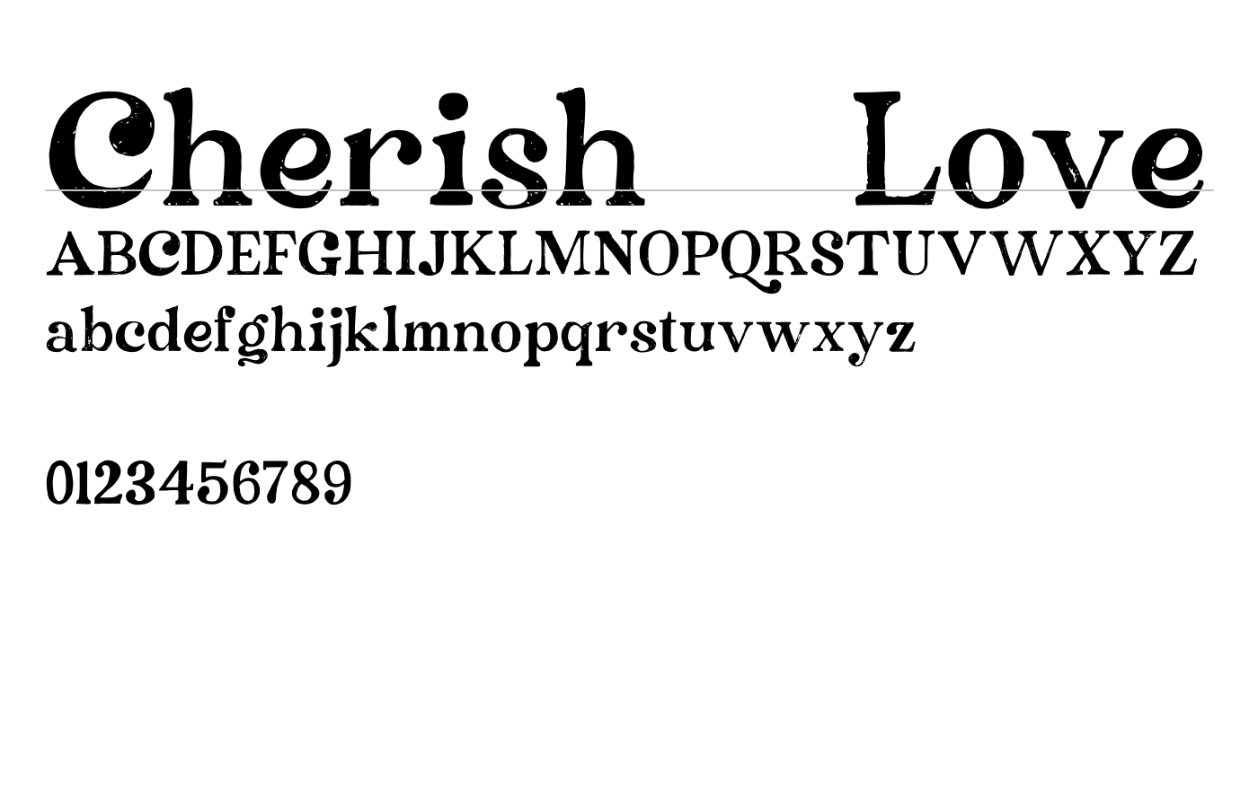 Cherish & Love Font preview